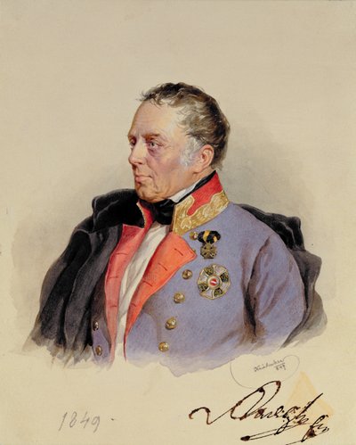 Johann Joseph Wenzel, Graf Radetzky (1766-1858) Gouverneur der lombardisch-venezianischen Gebiete in den mittleren 1800er Jahren, 1849 von Josef Nikolaus Kriehuber